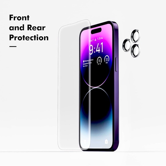 AASD iPhone 14 Pro Case Cover6.1”,Glass Screen Protector, Camera lens Protector - Picture 5 of 7